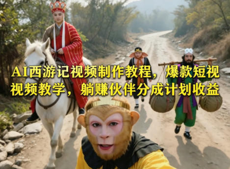 AI西游记视频制作教程，爆款短视频教学，躺賺伙伴分成计划收益-翌晨科技网