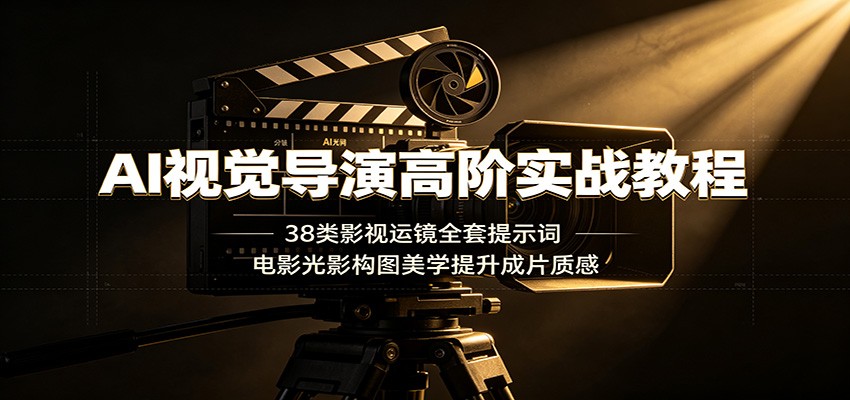 AI视觉导演高阶实战教程：38类影视运镜全套提示词，电影光影构图美学提升成片质感-翌晨科技网