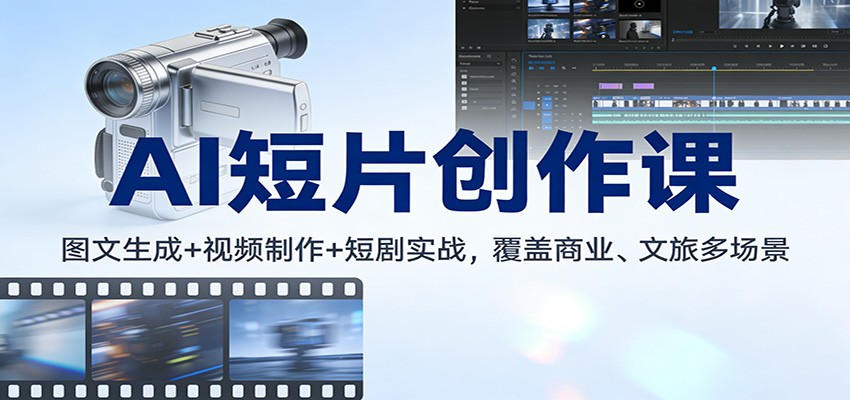 AI短片创作课：图文生成+ 视频制作+短剧实战，覆盖商业、 文旅多场景-翌晨科技网