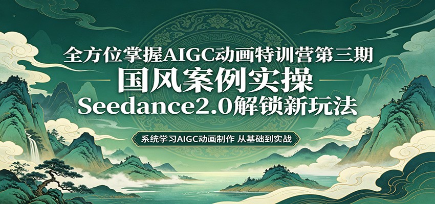 零基础AIGC动画精通第三期：国风案例实操，Seedance2.0解锁新玩法-翌晨科技网