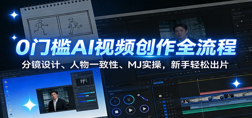 0门槛AI视频创作全流程：分镜设计、人物一致性、MJ实操，新手轻松出片-翌晨科技网