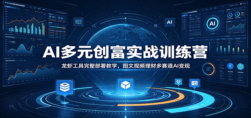 AI多元创富实战训练营：龙虾工具完整部署教学，图文视频理财多赛道AI变现-翌晨科技网