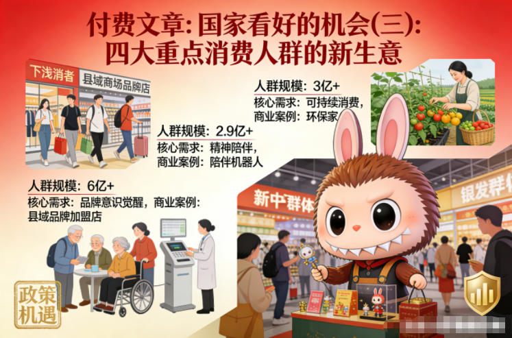 付费文章：国家看好的机会(三)：四大重点消 费人群的新生意-翌晨科技网
