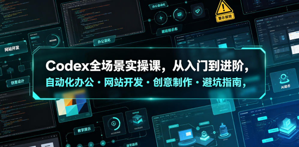 Codex全场景实操课，从入门到进阶，自动化办公・网站开发・创意制作・避坑指南，全流程教学-翌晨科技网