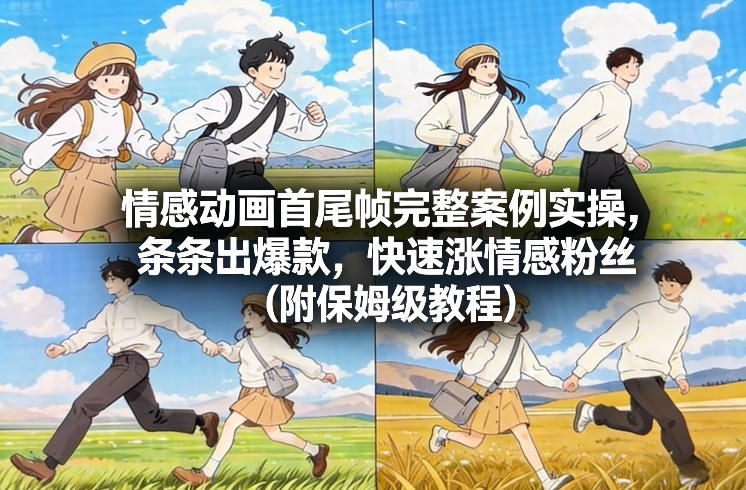 情感动画首尾帧完整案例实操，条条出爆款，快速涨情感粉丝（附保姆级教程）-翌晨科技网