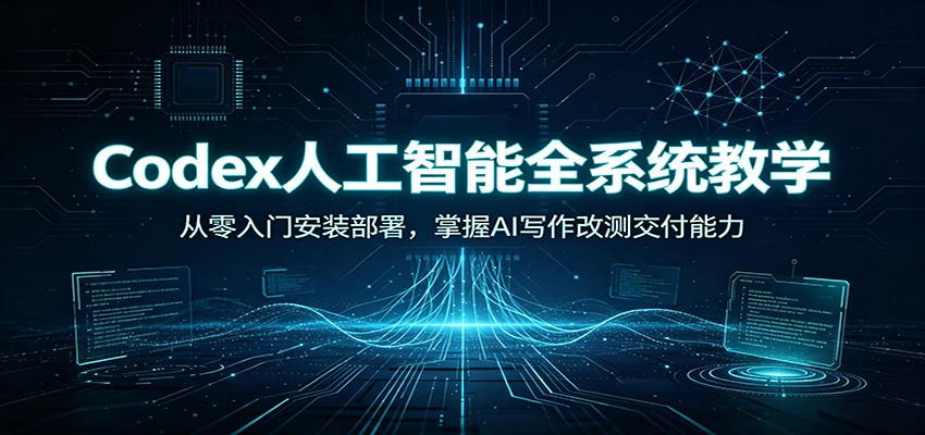 Codex人工智能全系统教学：从零入门安装部署，掌握AI写作改测交付能力-翌晨科技网