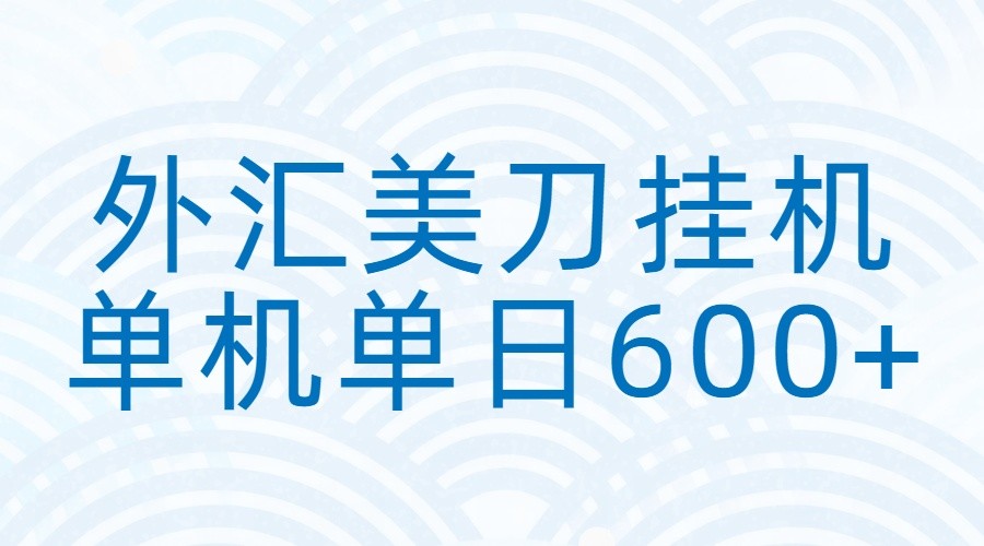 外汇美刀挂机：全自动挂机赚美金，单机600+-翌晨科技网