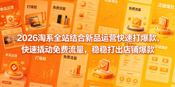 2026淘系全站结合新品运营快速打爆款，快速撬动免费流量，稳稳打出店铺爆款（更新5月12日）-翌晨科技网