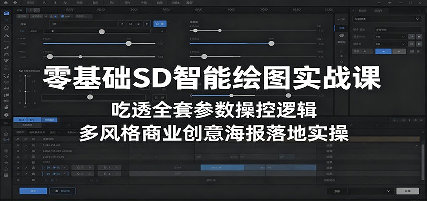 零基础SD智能绘图实战课：吃透全套参数操控逻辑，多风格商业创意海报落地实操-翌晨科技网