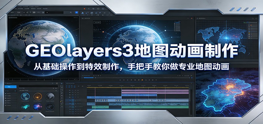 GEOlayers3地图动画制作：从基础操作到特效制作，手把手教你做专业地图动画-翌晨科技网