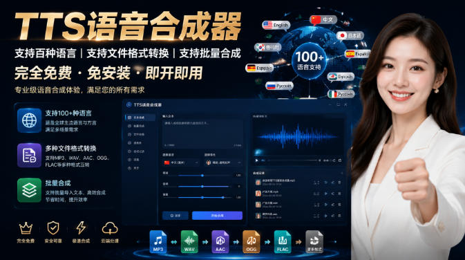 最新TTS配音，支持批量，支持文件格式转换，功能超多-翌晨科技网