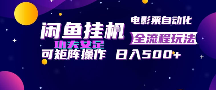 闲鱼挂G卖电影票自动全流程玩法，可矩阵操作，轻松日入500+【揭秘】-翌晨科技网