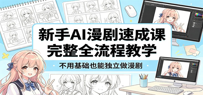 新手AI漫剧速成课：完整全流程教学，不用基础也能独立做漫剧-翌晨科技网