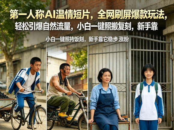第一人称AI温情短片，全网刷屏爆款玩法，轻松引爆自然流量，小白一键照搬复刻，新手靠它稳步涨粉-翌晨科技网
