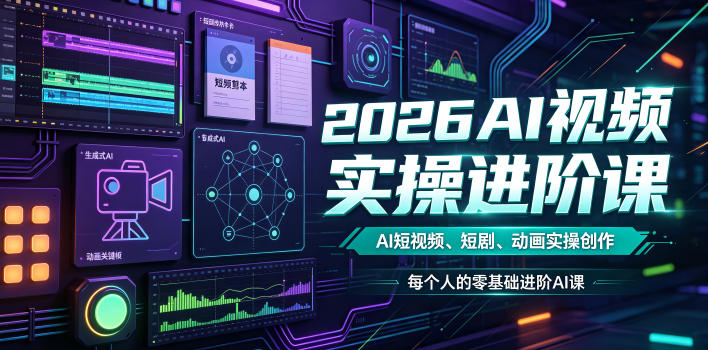 2026AI视频实操进阶课，AI短视频、短剧、动画实操创作，每个人的零基础进阶ai课-翌晨科技网