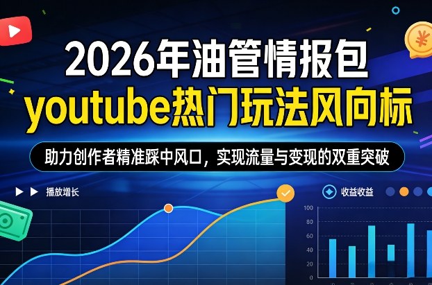 2026年油管情报包，youtube热门玩法风向标，助力创作者精准踩中风口，实现流量与变现的双重突破-翌晨科技网