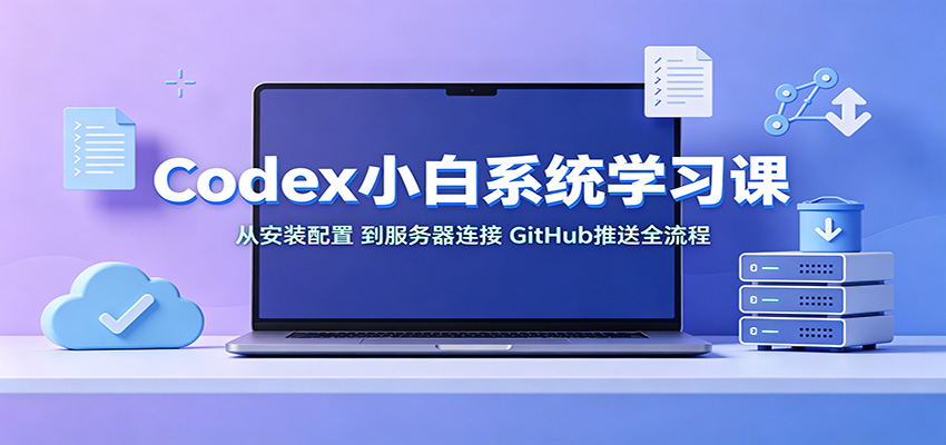 Codex小白系统学习课：小从安装配置，到服务器连接、GitHub推送全流程-翌晨科技网