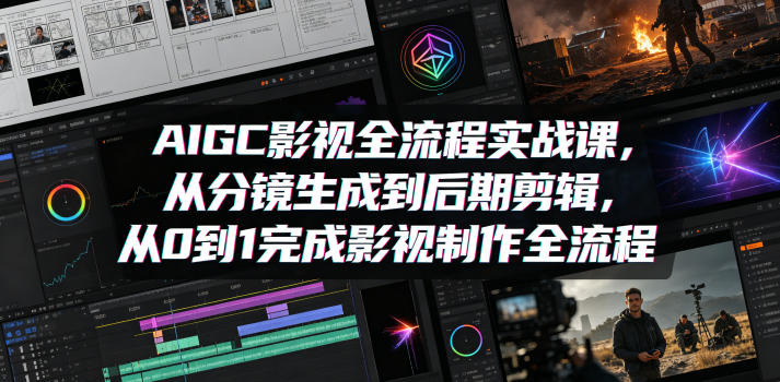 AIGC影视全流程实战课，从分镜生成到后期剪辑，从0到1完成影视制作全流程-翌晨科技网