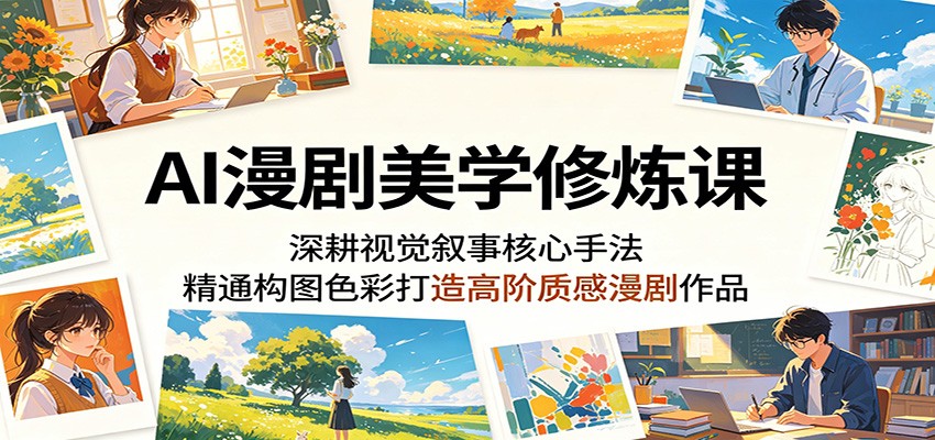 AI漫剧美学修炼课：深耕视觉叙事核心手法，精通构图色彩打造高阶质感漫剧作品-翌晨科技网