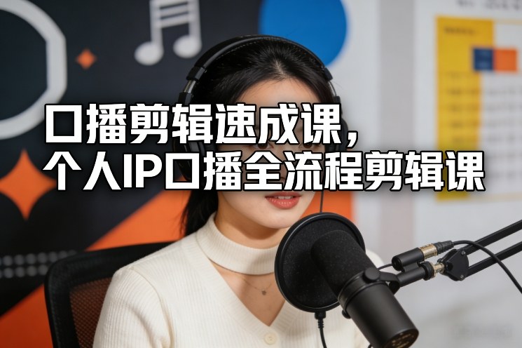 口播剪辑速成课，个人IP口播全流程剪辑课-翌晨科技网