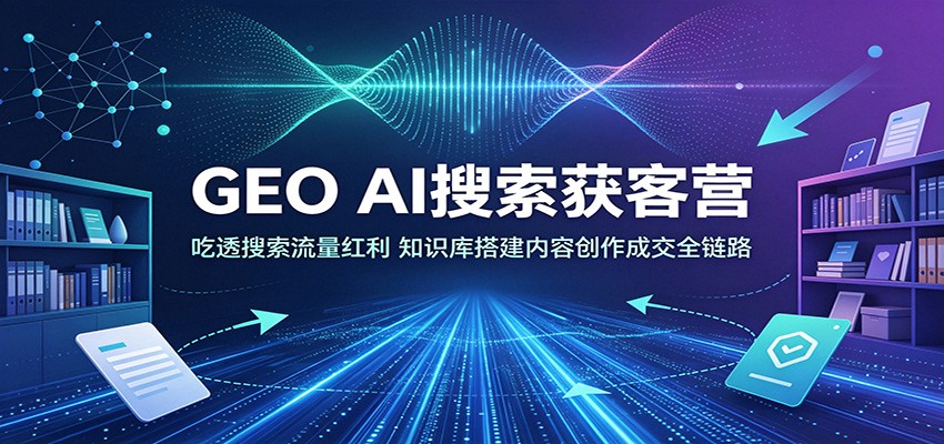 GEO AI搜索获客营：吃透搜索流量红利，知识库搭建内容创作成交全链路-翌晨科技网