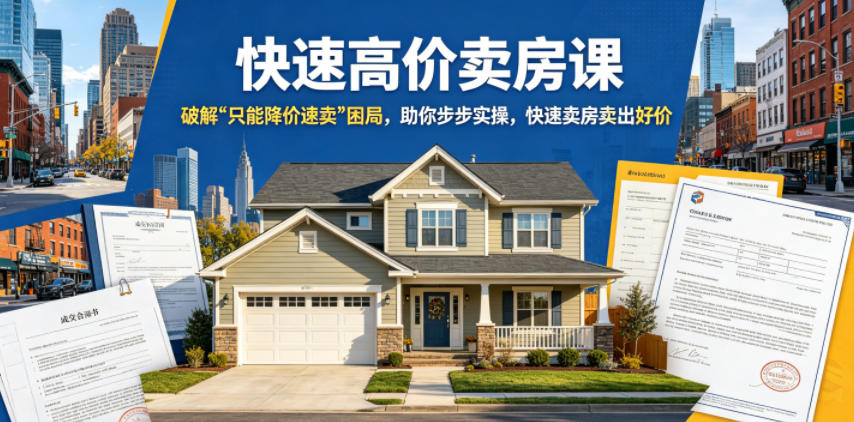 快速高价卖房课，破解“只能降价速卖”困局，助你步步实操，快速卖房卖出好价（更新2026）-翌晨科技网