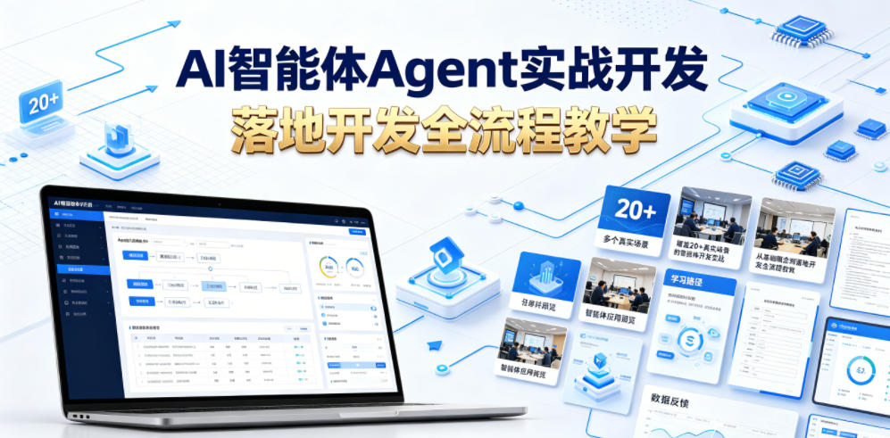 AI智能体Agent实战开发，覆盖20+真实场景的智能体开发实战，从基础概念到落地开发全流程教学-翌晨科技网