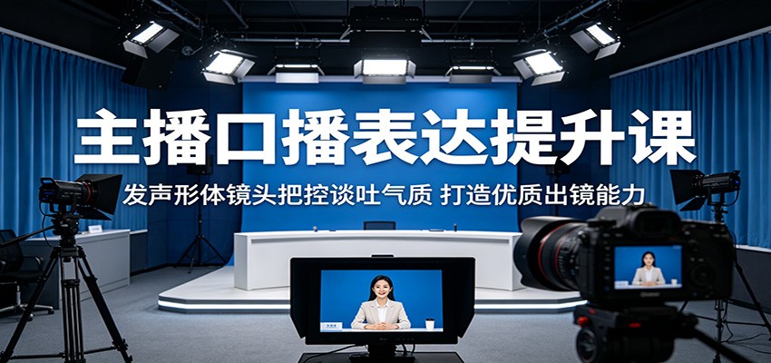 主播口播表达提升课：发声形体镜头把控谈吐气质，打造优质出镜能力-翌晨科技网