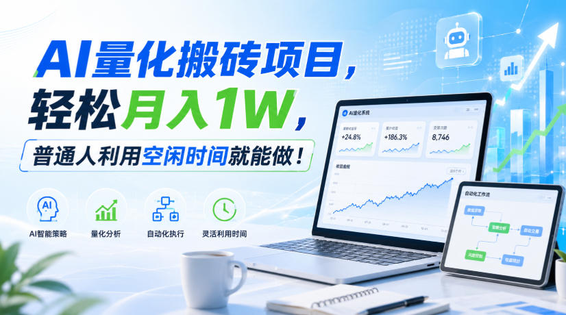 AI量化搬砖项目，轻松月入1W，普通人利用空闲时间就能做！【揭秘】-翌晨科技网