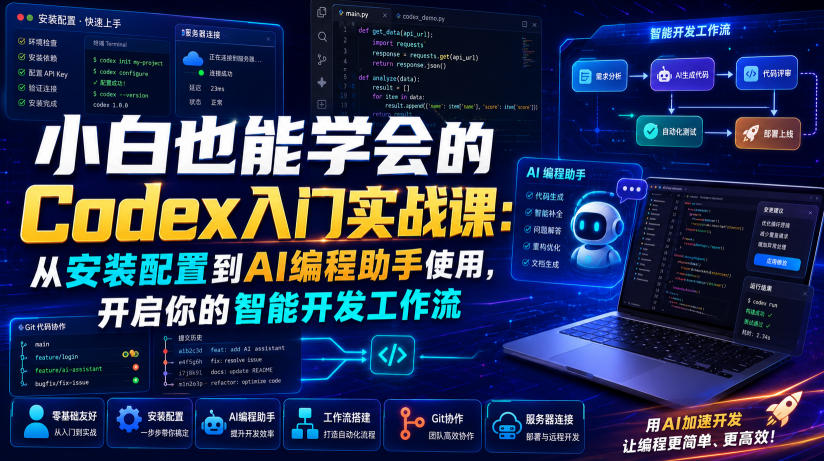 小白也能学会的Codex入门实战课：从安装配置到AI编程助手使用，开启你的智能开发工作流-翌晨科技网