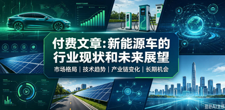 付费文章：新能原车的行业现状和未来展望-翌晨科技网
