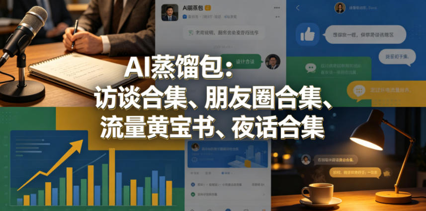 AI蒸馏包：访谈合集、朋友圈合集、流量黄宝书、夜话合集【文档】-翌晨科技网