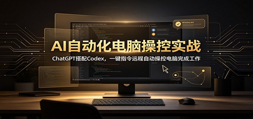 AI自动化电脑操控实战：ChatGPT搭配Codex，一键指令远程自动操控电脑完成工作-翌晨科技网
