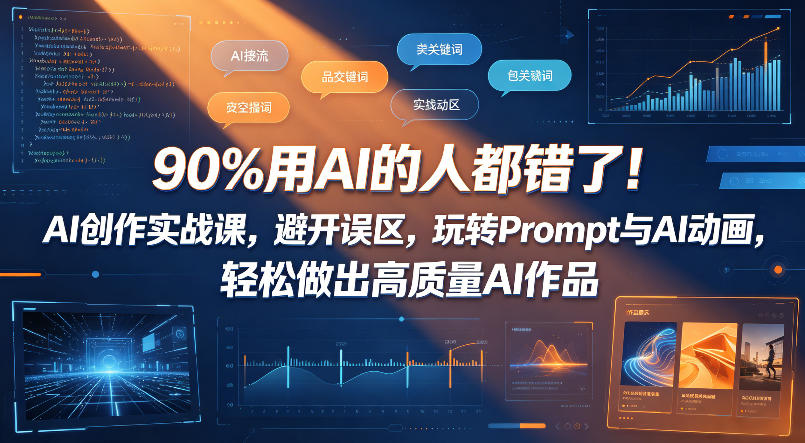 90%用AI的人都错了！AI创作实战课，避开误区，玩转Prompt与AI动画，轻松做出高质量AI作品-翌晨科技网
