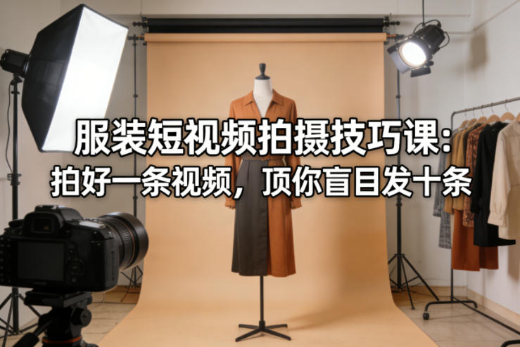 服装短视频拍摄技巧课：拍好一条视频，顶你盲目发十条-翌晨科技网