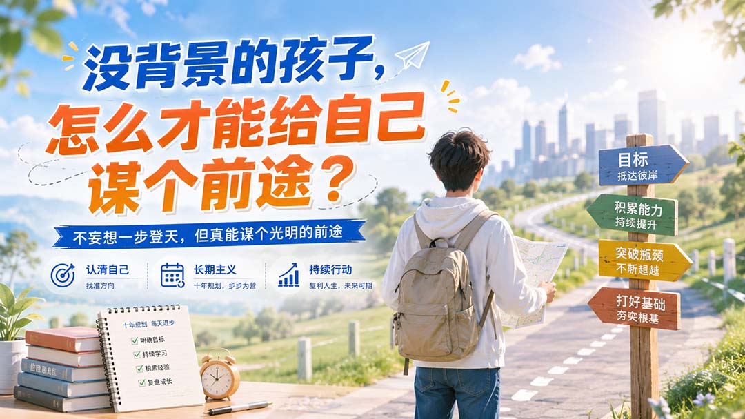 （20180期）付费文章：没背景的孩子，怎么才能给自己谋个前途？-翌晨科技网