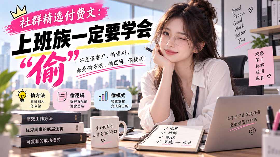 （20423期）社群精选付费文：上班族一定要学会“偷“-翌晨科技网