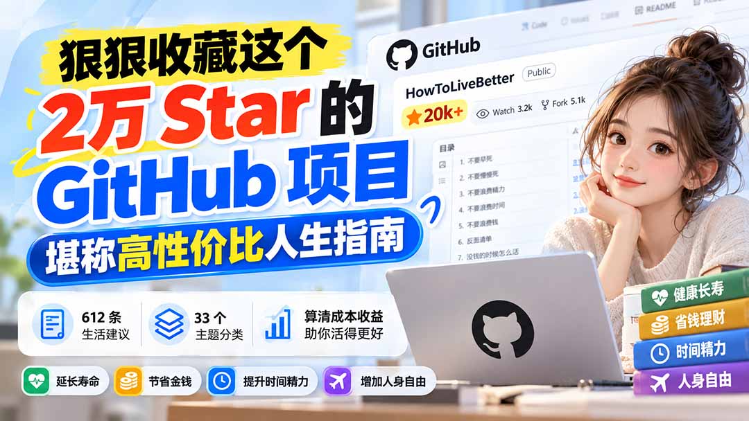 （20726期）狠狠收藏这个 2 万 Star 的 GitHub 项目，堪称高性价比人生指南。-翌晨科技网