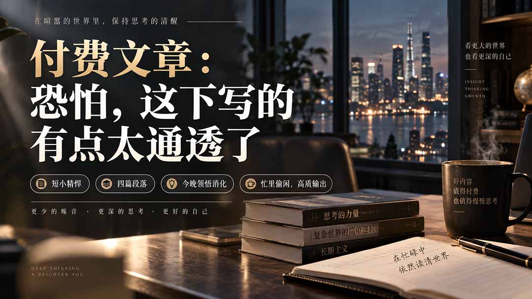 （20317期）灏泽付费文章：恐怕，这下写的有点太通透了-翌晨科技网