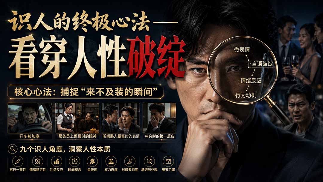 （20300期）付费文章：识人的终极心法——看穿人性破绽-翌晨科技网