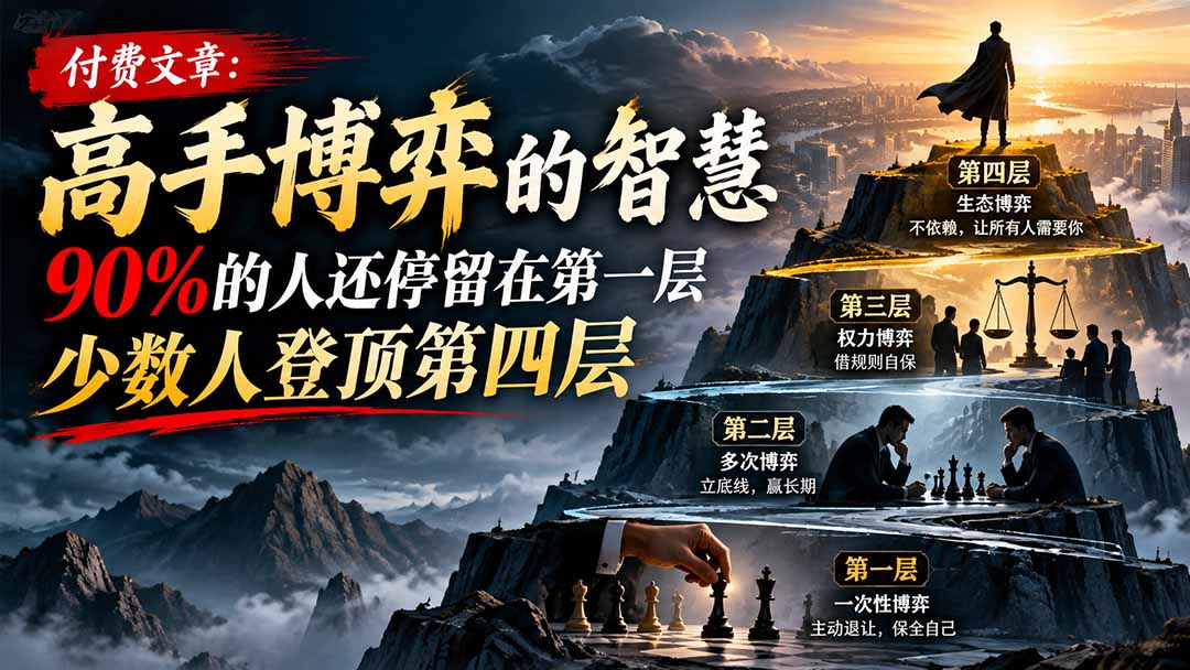 （20628期）【无水印】付费文章：高手博弈的智慧，90%的人还停留在第一层，少数人登顶第四层-翌晨科技网