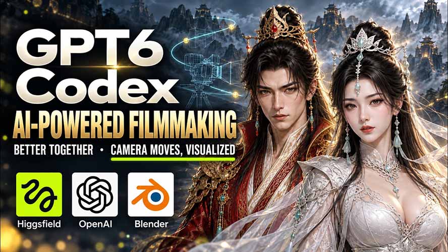 （20561期）GPT-6 Astra×Codex高智能制作视频！联手Higgsfield，运镜可视化实战-翌晨科技网