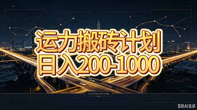 （20283期）运力搬砖，风口项目。当日收益稳定200-1000。 每天仅需一小时，新人轻松上手。-翌晨科技网