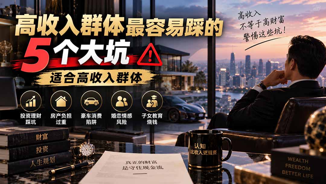 （20289期）付费文章：高收入群体最容易踩的5个大坑，适合高收入群体-翌晨科技网