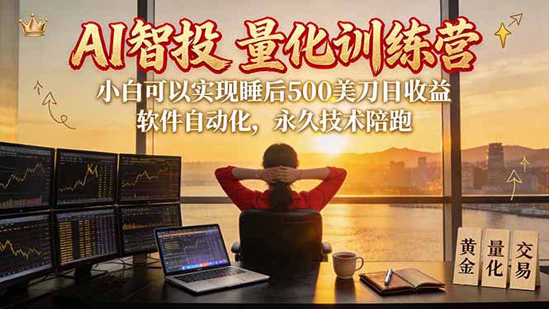 （20433期）AI智投EA量化训练营【第三期】，多策略智投+防爆技术+趋势分析 ，轻松上手，矩阵放大，长期稳定。-翌晨科技网