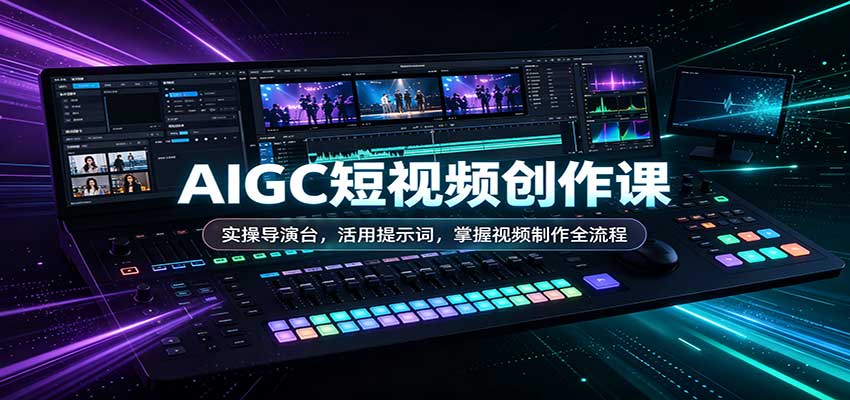 AIGC短视频创作课：实操导演台，活用提示词，掌握视频制作全流程-翌晨科技网