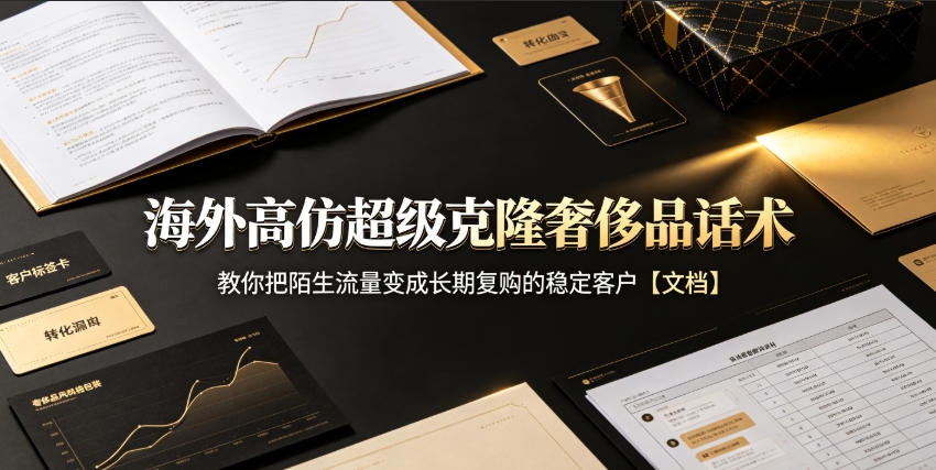 海外高仿超级克隆奢侈品话术，教你把陌生流量变成长期复购的稳定客户【文档】-翌晨科技网