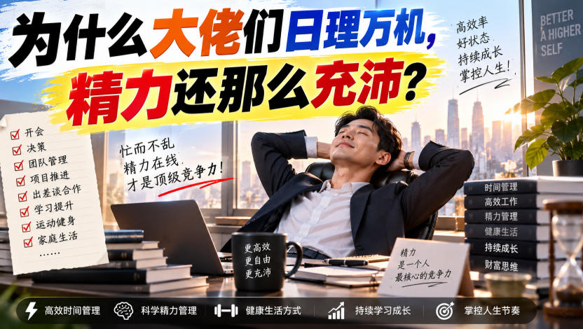 付费文章：为什么大佬们日理万机，精力还那么充沛？-翌晨科技网