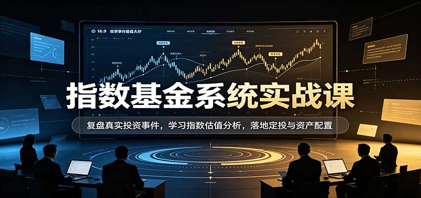 指数基金系统实战课：复盘真实投资事件，学习指数估值分析，落地定投与资产配置-翌晨科技网