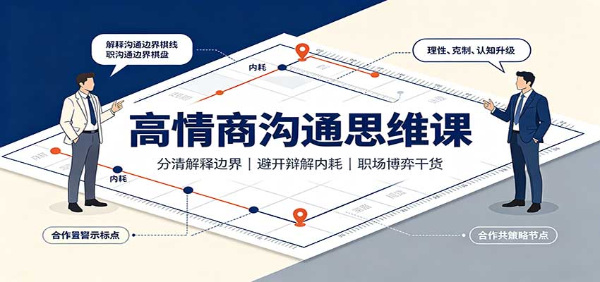 高情商沟通思维课:分清解释边界,避开辩解内耗,职场博弈干货-翌晨科技网